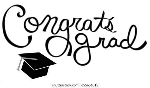 Congrats Grad Stock Vector (Royalty Free) 655651015 | Shutterstock