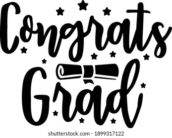 Congrats Grad, School Graduate Vector File