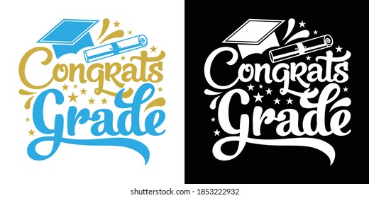 Congrats Grade Printable Vector Illustration