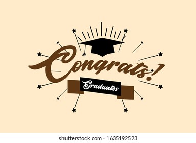 congrats graduate background for class 2020 with vintage style text