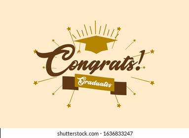 congrats graduate background for class 2020 with vintage style text