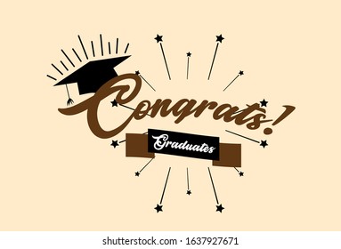 congrats graduate background for class 2020 with vintage style text