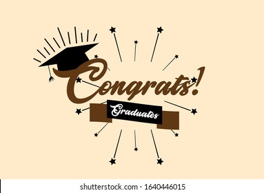 congrats graduate background for class 2020 with vintage style text