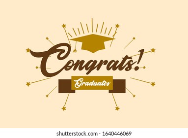 congrats graduate background for class 2020 with vintage style text