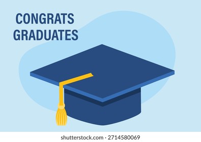 Glückwunsch zum Graduierungskonzept, Vektorgrafik