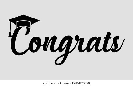 Congrats Graduation Vector and Clip Art