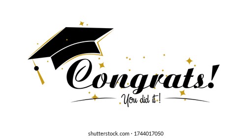 You Did Congrats Graduates Class 2019 Stock Vector (Royalty Free ...