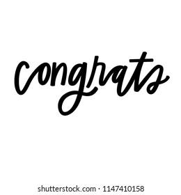 Congrats hand lettering