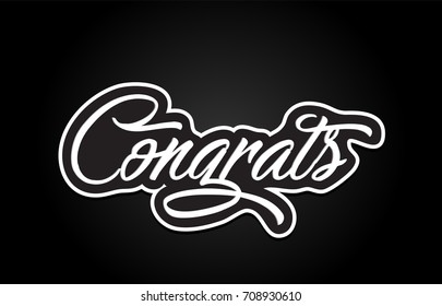congrats handwritten hand writing text concept calligraphy