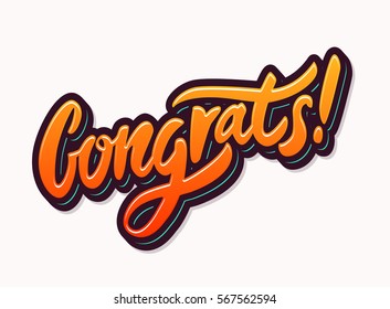 Congrats! Lettering.