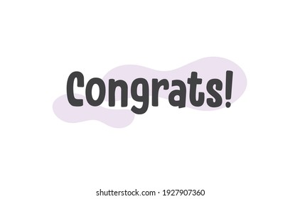 Diseño de letras de felicitaciones. Enhorabuena mensaje vector. 