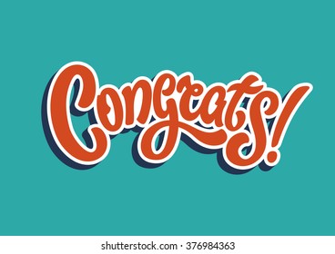 Congrats lettering text