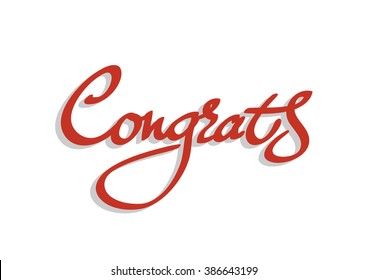 Congrats lettering text