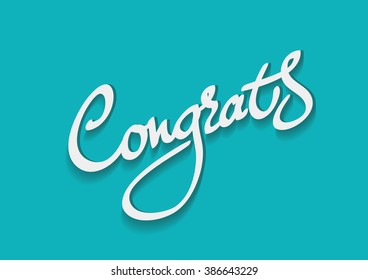 Congrats lettering text