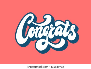Congrats lettering text banner