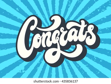 Congrats lettering text banner