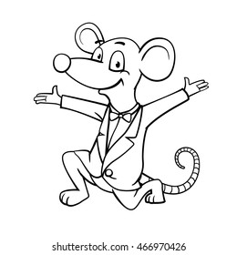 Congrats rat vector art and illustration.