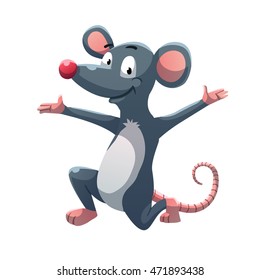 Congrats rat vector art and illustration.