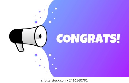 Icono de signo de felicitaciones. Estilo plano. Icono de vector