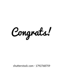 ''Congrats'' sign vector for graphic design