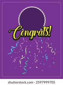 congrats text for greeting card, poster, banner Post