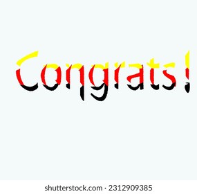 congrats text vector illustration designed 