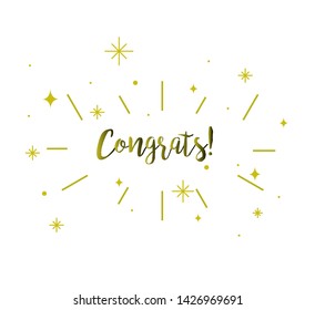 Congrats Typography, Lettering, Handwritten and vintage vector for greeting