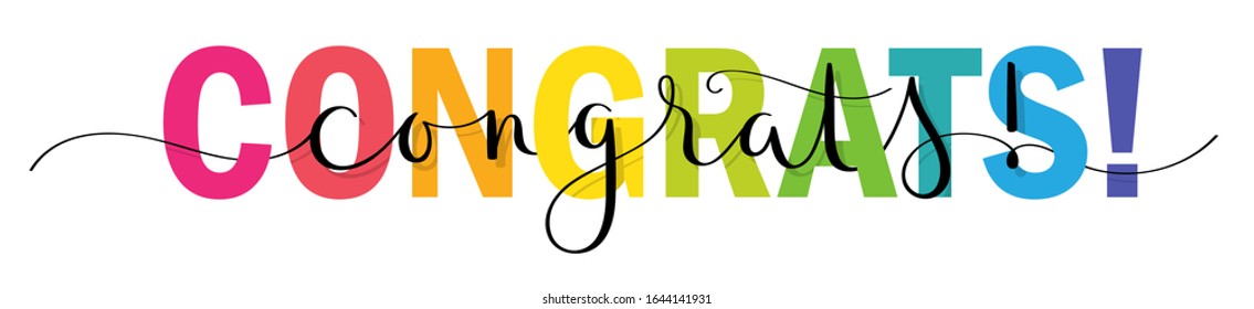 ¡GRACIAS! banner de tipografía mixta vectorial con caligrafía de pincel entrelazado