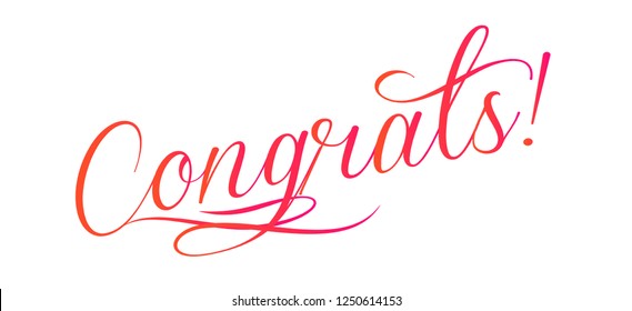 Congrats Vector typography Background.Typography for photo overlay or heading, title for compliment card -- birthday, wedding, office party etc. Compliment wishes card.