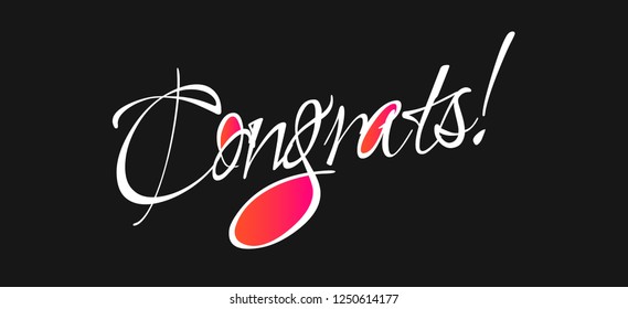 Congrats Vector typography Background.Typography for photo overlay or heading, title for compliment card -- birthday, wedding, office party etc. Compliment wishes card.