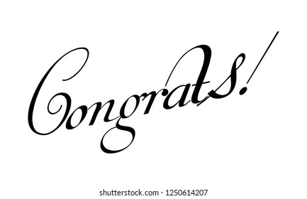 Congrats Vector typography Background.Typography for photo overlay or heading, title for compliment card -- birthday, wedding, office party etc. Compliment wishes card.