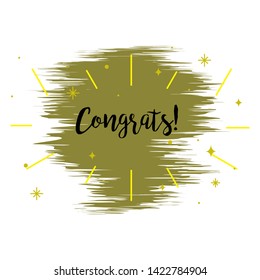 Congrats vintage - Typography, Lettering, Handwritten, Vector Illustration for greeting