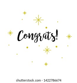 Congrats vintage - Typography, Lettering, Handwritten, Vector Illustration for greeting