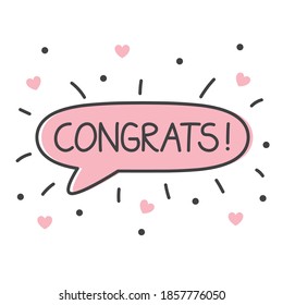 congrats word concept- vector illustration