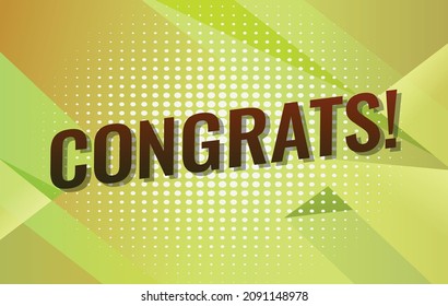 congrats word concept vector illustration with yellow 3d style for social media landing page, template, ui, web, mobile app, poster, banner, flyer, background, gift card, coupon, label, wallpaper
