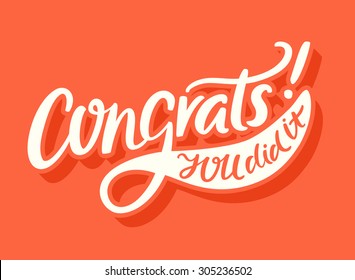 Congrats! You Did It! Congratulations Card.