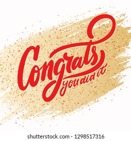 Congrats, you did It. Greeting banner.