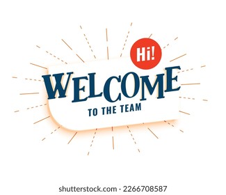 congratulate your new employee with trendy welcome background vector 