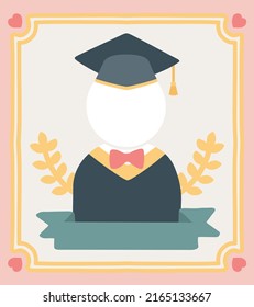 Congratulates on graduation. Celebration Face Card.