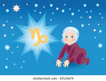 congratulating on birth of child under a sign a zodiac Capricorn