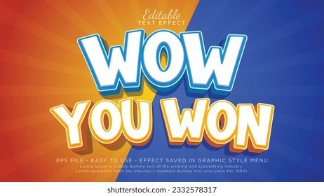 Congratulation 3d editable text effect