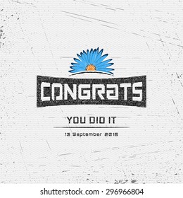 Congratulation badges cards and labels for any use, It can be used to create greeting cards and presentations
