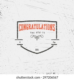 Congratulation badges cards and labels for any use, It can be used to create greeting cards and presentations