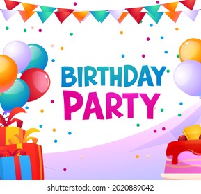 Congratulation Banner Birthday Party Stock Vector (Royalty Free ...