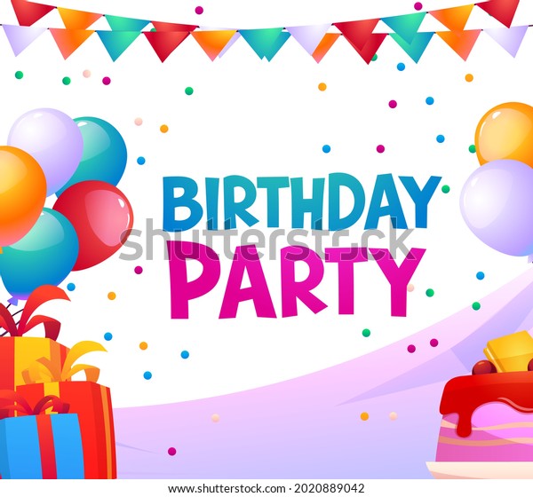 Congratulation Banner Birthday Party Stock Vector (Royalty Free ...