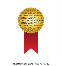 Congratulation banner business icon logo