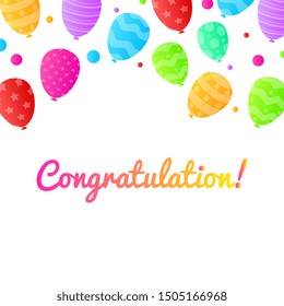 Congratulation banner and greeting card