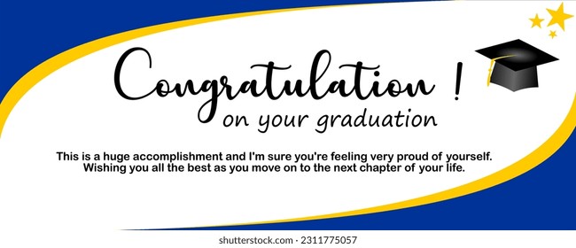 Congratulation Card Greeting for Graduation, Congratulation on your graduation