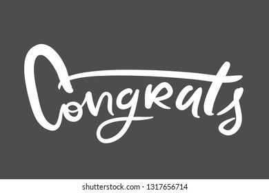 congratulation card. Vector hand drawn phrase. Hand lettering poster. Can be used for graduation, greeting, ceremony, achievement.