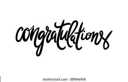 congratulation card. Vector hand drawn phrase. Hand lettering poster. Can be used for graduation, greeting, ceremony, achievement.